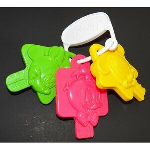 Disney Mickey Mouse Keys Baby Toy Keychain Rattle Minnie Donald Duck Arco